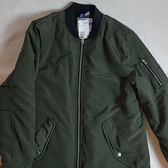 Divided Long Bomber Jacket - Picture 2 of 10